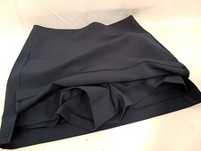 Express Editor Women's Navy Blue Asymmetrical Wrap Mini Skort Size 10 picture