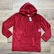 The Children Place Girls Long Sleeve Sherpa Hoodie Size Large 10-12 Classic Red picture