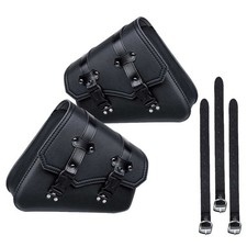 A Pair Universal Motorcycle Saddlebag Motorbike Travel Luggage Side Bags Black picture