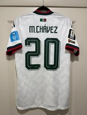 Mateo Chavez #20 Mens MEDIUM Adidas Mexico Away Match Prepared Jersey Vs Czechia picture