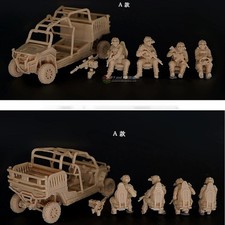 3D Printed 1/72 US MRZR-D4 Light Tactical All-Terrain Vehicle+4-Man Crew Set (A) picture