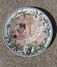 French Faience Sarreguemines Die Meistersinger Opera plate picture