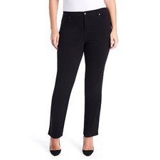 Gloria Vanderbilt Plus Amanda Classic Straight Leg Jeans Women's 16W Black picture