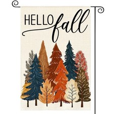 AVOIN colorlife Fall Trees Garden Flag 12x18 Inch Size-12 x 18