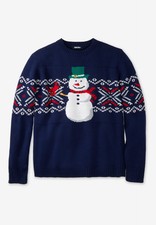 KingSize Men's Big & Tall Holiday Crewneck Sweater picture