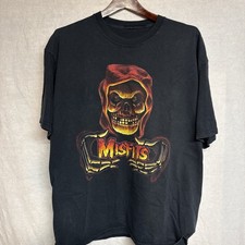 Vintage MISFITS Cinder Block Shirt Mens Large Black Fiend Skull Ghost Punk picture