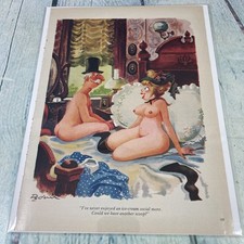 1982 Sexy Adult Cartoon Bedroom Vintage Print Ad/Poster Pinup Art Magazine Page picture
