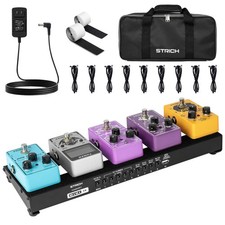 STRICH Guitar Pedal Board W/ Built-in Power 15x5.1