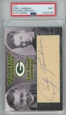 Curly Lambeau PSA/DNA Signed Auto Autographed 3x5 Custom Card Near Mint 7 HOF picture