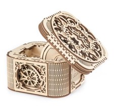 UGEARS Treasure Box Kit Wood Multicolor small Functional Jewelry Storage Jigsaw picture