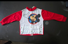 Vintage 1980s Lullaby Land Mickey Mouse Snap Pajama Top Toddler 2 USA Made picture