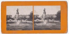 Statue de la République Stereoview Lyon France S.I.P. 1870s Cityscape Monument picture