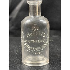 Streeper Apothecary Chestnut Hill Glass Bottle Antique Philadelphia Medicine picture