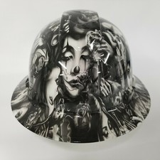 NEW FULL BRIM Hard Hat custom hydro dipped DAY OF DEAD GIRLS TATTOO STYLE  picture