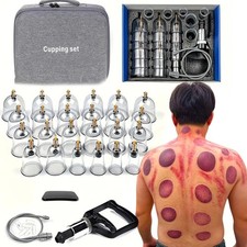 24/12Pcs Cupping Relaxation Set: Cupping Cups in Various Sizes, a Manual Pump-US picture