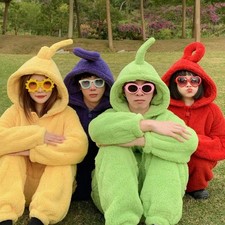 KIDS TELETUBBIES COSTUME DISI ONESIS LALA COSPLAY JUMPSUIT PAJAMA HALLOWEEN GIFT picture