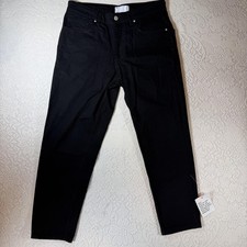 ASOS DESIGN Jeans Mens 30x30 Black Tapered Leg 100% Cotton Denim Casual Pants picture