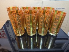 Vintage Georges Briard Pageant Highball Glasses Set of 8 - 22K Gold MCM Orange picture