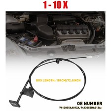 1-10PCS Hood Latch Lock Release Cable w/Handle Pull For 01-05 Honda Civic Non Si picture