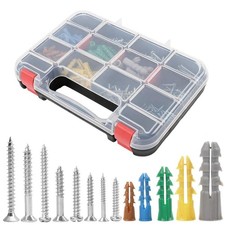 370pcs Drywall Anchors and Screws Assortment Kit, 5 Sizes Wall Anchors and picture