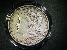 HARD DATE VF/EF 1888 MORGAN SILVER DOLLAR NICE COLLECTORS COIN M-1913 picture