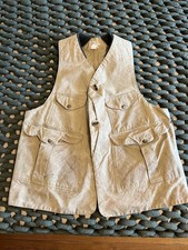 Vintage 1970s–80s Filson Tin Cloth Half Moon Hunting Vest - L, Made In USA picture