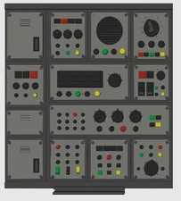 Matt Mason Space Station Sensor & Telemetry Control Wall – Diorama Accessory picture