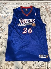 Kyle Korver Philadelphia 76ers Reebok Authentic Blue Basketball Jersey Size 52 picture