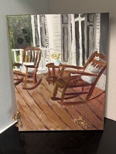 Original Acrylic Painting On Canvas 11 X 14, 3D Effects, Signed picture