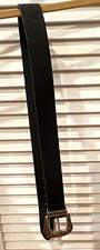Men’s Black Western Belt Adjustable with Silver-Tone Engraved Buckle picture