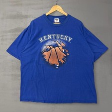 Vintage Kentucky Wildcats Basketball Shirt Blue Vintage Graphic XL / XXL picture