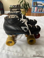 Vintage Oberhamer Quad Roller Skates Rannalli Wheels & Plates Retro Derby picture
