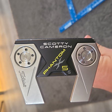 Scotty Cameron Phantom X 5.5 Mallet Putter RH Black/Silver w/ Yellow Headcover picture
