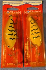 2 ~NOS *Pre-Pradco Norman Lures Deep Little N Made US 3/8 oz GDLN-244 PLUM CRAZY picture
