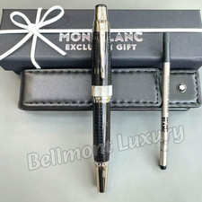 {HOT} MONTBLANC Writers Edition Antoine de Saint-Exupéry Black Rollerball Pen picture