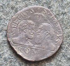 PONTIFICAL STATE COIN POPE URBAN VIII° QUATTRINO SAN PIETRO & PAOLO 1623/1644 picture
