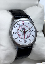 Vintage Refurbished HMT Pilot White 17 Jewels Hand Winding men's Wrist Watch picture
