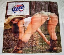 MILLER LITE 3'X5' FLAG BANNER MILLER HIGH LIFE MAN CAVE GARAGE DORM BAR SHOP picture