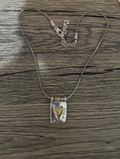Brighton Remember Your Heart Pendant Necklace Two-Tone Heart Silver Gold picture