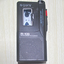 Sony M-430 Handheld Microcassette Voice Recorder 3.5mm Jack Auto Shut Off picture