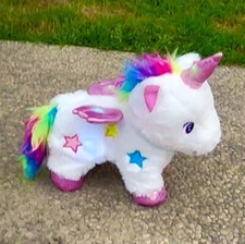 Rainbow Spark Cordless Walking Dancing Light Up Unicorn Toy picture