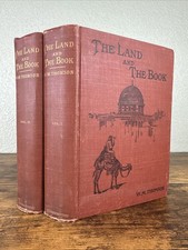 THE LAND AND THE BOOK W.M. THOMSON HOLY LAND PALESTINE TRAVEL 2 VOLS 1880 picture