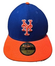 New Era 59FIFTY New York Mets On Field Diamond Blue 2016 MLB Fitted Cap 7 3/8  picture