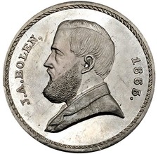 (1865) Springfield Ma-Sp B40wm (R-8) John A Bolen Merchant Token picture