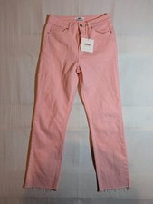 JBD by Just Black Denim Jeans Women's 27 Cropped Straight Leg Raw Hem Pink picture