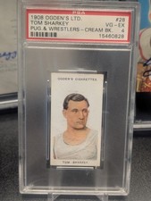 1908/1909 Ogdens LTD. Pugilists & Wrestlers Tobacco Tom Sharkey #28 PSA 4 picture