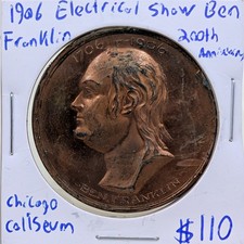 1906 Electrical Show Ben Franklin 200th Anniversary Chicago Coliseum picture
