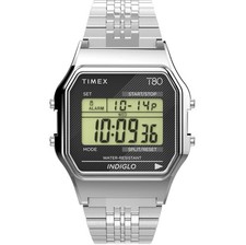 Timex T80 Silver 34mm Watch Stainless Steel Bracelet TW2V19000 picture