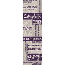 Lighthouse Christian Products Scarf Scripture - You Are Complete - Plum/Gray picture