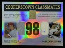 2004 Topps Tribute Cooperstown Classmates Bench / Yastrzemski Dual Relic /75 picture